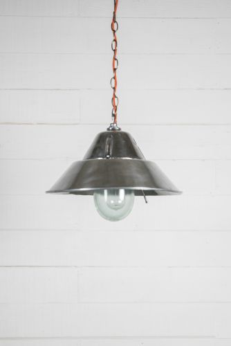 Polished industrial light with shade