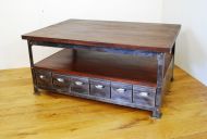 Steel and timber coffee table