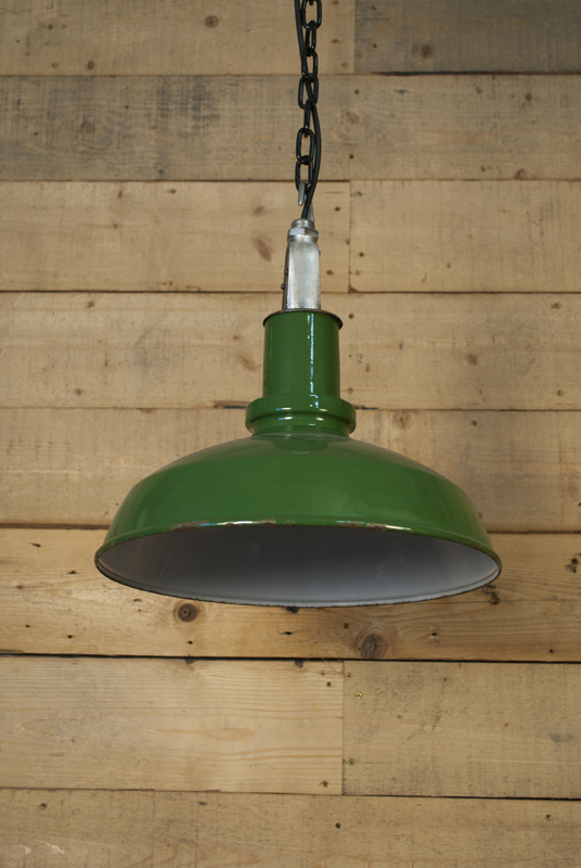 Green enamel sales light fixture